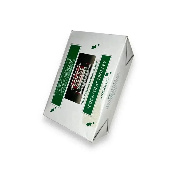 Vintage 90s Coca Cola House LLOYD STREET TROLLEY Figurine 1993 Christmas - Picture 3 of 6